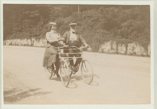 disability history museum--Helen Keller On Bike