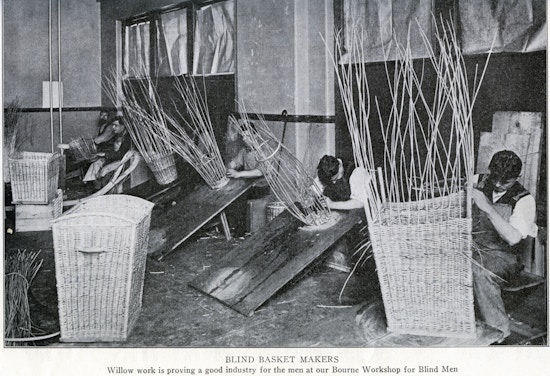 Men making baskets.