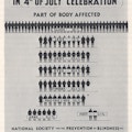 Poster with chart showing number of injuries from fireworks.