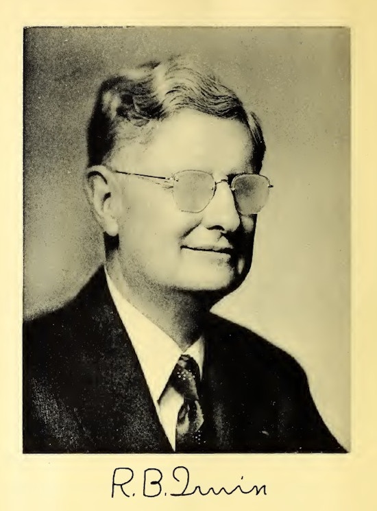 Portrait of Robert Irwin with signature beneath it.