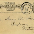 Handwritten postcard address- Dr. Henry M. Hurd, Asylum, Pontiac, Michigan