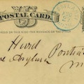 Handwritten postcard address- M. Hurd, Insane Asylum, Pontiac, Mich