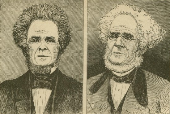 Two images of a man with a beard, in one of which he appears much older.
