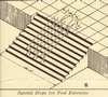 An architectural drawing of steps into a swimming pool.