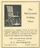 A advertisment for a folding wheelchair.