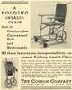 An advertisement for a folding wheelchair.