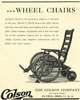 Advertisement for an adjustable wheelchair.