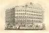 An engraving of the exterior of the American Museum.