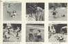 Six photographs of people in a swimming pool.