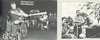 A photographs of a young man in a wheelchair swinging a baseball bat and of a group of young people in wheelchairs.
