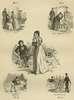 A series of illustrations of a woman being separated from her children.