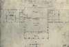 Architectural drawing of floor plan for Top Cottage, signed by Franklin Roosevelt.