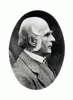 Portrait of Francis Galton.  Head and shoulders, right profile; in oval