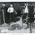 Five men working in the Fall River broom shop.