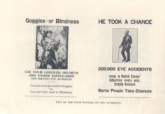 Two posters promoting eye safety.