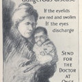 Poster with drawing of woman holding a baby.