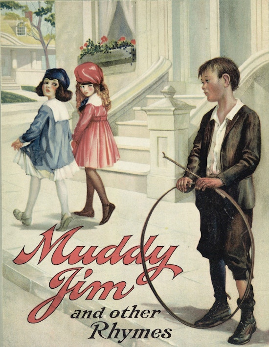 Two girls walk away from Muddy Jim.