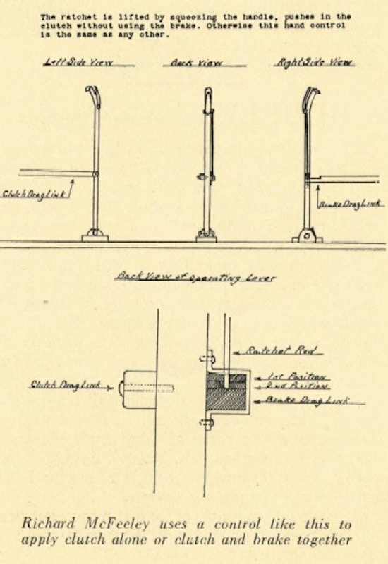 Design drawing of a clutch and brake mechanism.