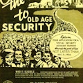 A poster exhorting people to march to the post office to obtain a social security number.